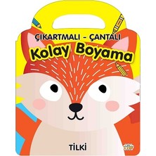0-6 Yaş Yayınları Çıkartmalı - Çantalı Kolay Boyama - Tilki