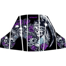 Tutgun Motor Honda Dio 2021 2024 7 Parça Full Tank Pad Mor Gül