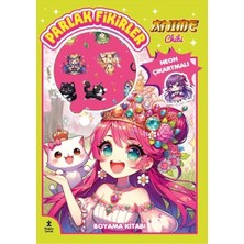 Doğan Çocuk Anime Chibi - Parlak Fikirler Neon Çıkartmalı Boyama Kitabı