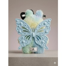 Pop Mart Sadece Kanat Dekoratif Kelebek Labubu Oyuncak Çocuk Aksesuar – Uyumlu 3D Baskı Figür Kanadı Turkuaz