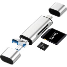 Skygo ZR825 Type-C USB 3 In 1 Kart Okuyucu 32 GB Yüksek Hızlı Veri Aktarımı ve Geniş Uyumluluk