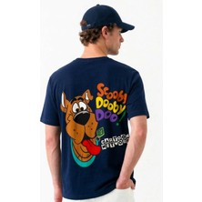 Scooby Doo Sırt Baskılı %100 Pamuk Yetişkin Premium T-Shirt