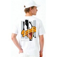 Book OrBook Ducktastic Split %100 Heavy Cotton Premium Kalite Sırt Baskılı T-Shirt