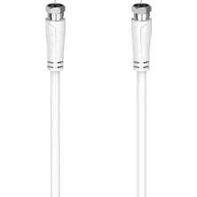 Hama Sat Kablosu F Fiş - F Fiş Beyaz 5m, 90 Db