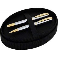 Steelpen Capital Serisi 282 Gold Krom Dolma Kalem+ Tükenmez Kalem
