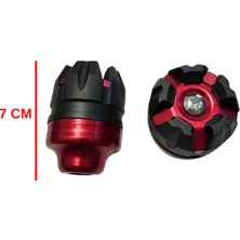 Tutgun Motor Pcx Aks Koruma Alüminyum Kırmızı Ön Teker Takozu