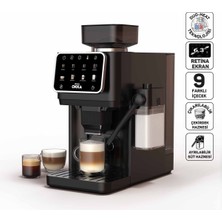 OK0042 Okka Barista Pro Otomatik Espresso Makinesi, Krom