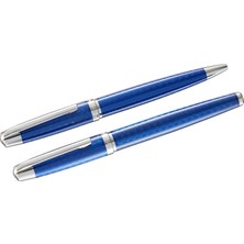 Steelpen Carens Serisi 262 Mavi Dolma Kalem+Tükenmez Kalem