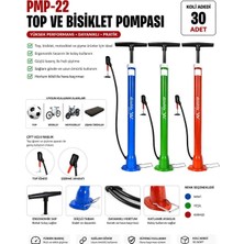 Admay Top ve Bisiklet Pompası Çift Uçlu Yüksek Basınçlı Ayaklı Pompa Futbol Basketbol Şişirme Pompası