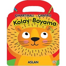 0-6 Yaş Yayınları Çıkartmalı - Çantalı Kolay Boyama - Aslan