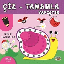 0-6 Yaş Yayınları Neşeli Hayvanlar - Çiz-Tamamla-Yapıştır