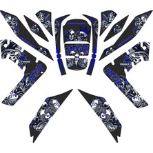 Tutgun Motor Honda Forza 2018 2025 Mavi Desenli Full Tank Pad Set