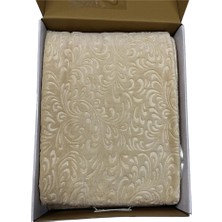 Sarar Gold Embos Çift Kişilik Battaniye Bej