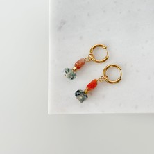 Vesce Atelier Sun Moss  Doğaltaş Küpe