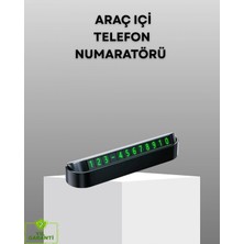 Pileli Store Gri Alüminyum Araç Içi Telefon Numaratörü – Dayanıklı Modern ve Net Görünürlük Sağlayan Tasarım