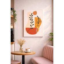 FTR Malzemecim Minimalist Bitki Desenli Kanvas Tablo