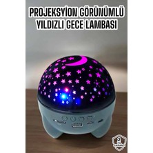 Mulvxkrg KRG02 Yıldız Yansıtmalı Projeksiyon Gece Lambası Şarjlı Taşınabilir (Mulvix)