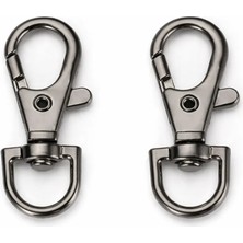 Orhan Çanta 1 Cm 10 Adet Balık Kanca Siyah Nikel (Antrasit) - Metal Çanta ve Cüzdan Askı Klipsi