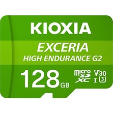 Kioxia Kıoxıa 128GB Exceriag2, LMHE2G128GG2, A1 V30 4k, CL10, 100MB/S, Microsd Kart Bellek (Sd Adaptörlü)