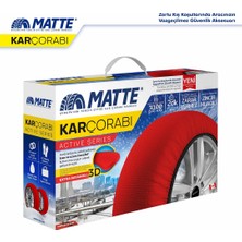 AyrStore Matte Active Series Oto Araba Lastik Anti Patinaj Kar Çorabı Kırmızı Xxl