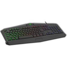 T-Dagger Tanker, T-TGK106, USB Kablolu, Türkçe Q, Rainbow Backlight, Membran Tuşlar, 104 Tuşlu, Gaming Klavye