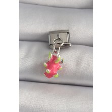 Nil Avm 316L Çelik Gümüş Renk Sallantı Ejder Meyvesi Model Charm