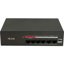 AyrStore Hılook NS-0106MP-35(B), 4 Port, Megabit, Poe 35W, 2 Port Megabit Uplink, Yönetilemez, Masaüstü Switch