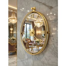 MGS Duvar Saati Tinattti Roma Aynalı Duvar Saati