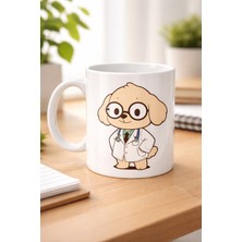 isiltikidsmoda Doktor Köpek Tasarımlı Porselen Kupa Model 175 – Sevimli Veteriner / Doktor Temalı Kahve Kupası – Hayvan Severlere Hediye Kupa