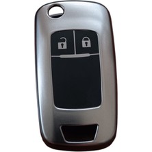 AyrStore Opel Astra J Anahtar Uyumlu Silikon Oto Anahtar Kumanda Kabı Kılıf Füme