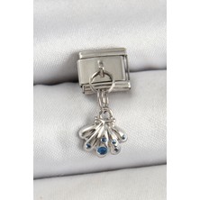 Nil Avm 316L Çelik Sallantılı Fiyonklu Buket Model Gümüş Renk Charm