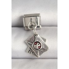 Nil Avm 316L Çelik Gümüş Renk Mektup Model Charm