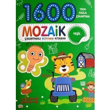 0-6 Yaş Yayınları 1600 Mozaik Çıkartmalı Boyama Kitabım Yeşil Kitap