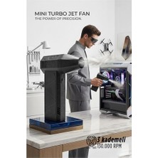 İlkyaz Fashion Aero-Jet X3 Mini Turbo Fan - 3 Kademe Güçlü Hava Üfleyici Pc  Araç Temizleyici 722932 Ilkyzhb-R