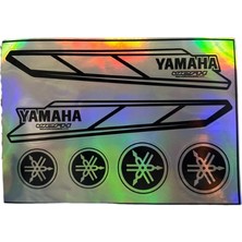 Tutgun Motor Hologram Yamaha Sticker Siyah