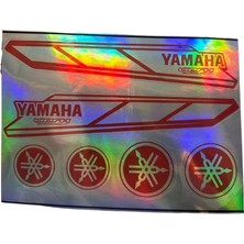 Tutgun Motor Hologram Yamaha Sticker Kırmızı