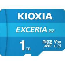 AyrStore Kıoxıa 1tb Exceriag2, LMEX2L001TG2 U1 V30 4k,  CL10, 100MB/S, Microsd Kart Bellek (Sd Adaptörlü)