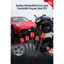 MAİN SHOP Detay Fırçası Seti 5 li Detaylı Farklı Boyutlarda Fırça Seti Oto Araç Motor Temizlik Fırçaları M-1037