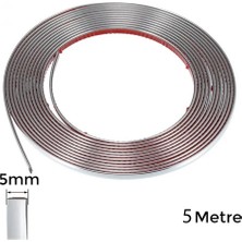 Nil Avm Yapışkanlı Nikelaj Şerit Bant Çıta 5mm 5 Metre Krom
