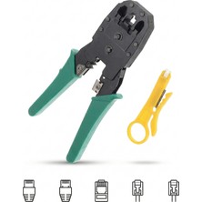 Gucso Network Sıkma Pensesi RJ45 RJ11 Rj9, Cat5 Cat6 Ethernet Kablo Çakma ve Soyma Pensesi