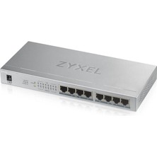 AyrStore Zyxel GS1008HP, 8 Port, Gigabit, Poe 60W, Yönetilemez, Masaüstü Switch
