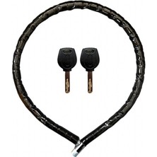 Nemere Motorsiklet Kilidi Anahtarlı Körüklü Siyah 120 cm x 22 mm YM-752