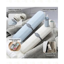 MAİN SHOP 2 Adet Diş Fırçası Saklama Kutusu Çanta Seyahat Taşıma Gözlük Diş Macunu Fırça M-299