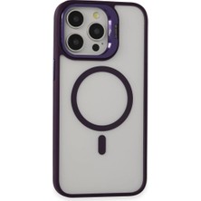 Akay Avm Joko 14 Pro Kılıf Lens Magsafe Standlı Kapak - Derin Mor