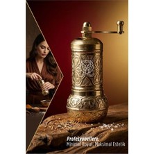 Zenvia Ottoman Gold Serisi - Antik Işlemeli Tuz ve Karabiber Değirmeni 722900 ZNV-HBY3245