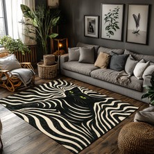 Kedi Desenli Modern Halı M119