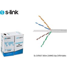 Ronanna S-Lınk SL-CAT657 Cat6 Utp ( 305 Metre ) 23 Awg Network Kablosu