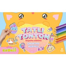 Doğan Çocuk Kawaii Tatlı Tonton Çıkartma Hediyeli Boyama Albümü