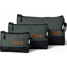 Haegs Fermuarlı Küçük Alet Çantası, Oxford Kumaş, Çok Amaçlı Alet Takım Organizer Saklama Çantası, (3`lu Karışık Boy - Gri)