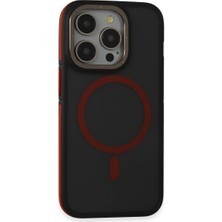 Mixora Joko 14 Pro Max Kılıf Rky Magsafe Kapak - Siyah-Kırmızı